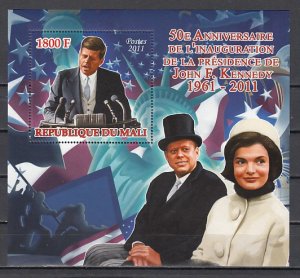 Mali, 2011 issue. President John Kennedy s/sheet. ^