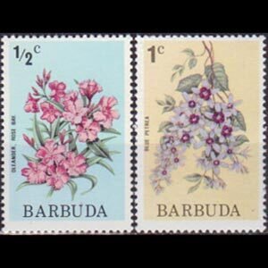 BARBUDA 1974 - Scott# 170-1 Flowers 1/2-1c NH