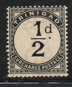 Trinidad Sc J1 1885 1/2d black postage due stamp mint