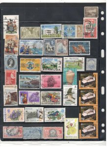 BERMUDA COLLECTION ON STOCK SHEETS, BOTH MINT/USED