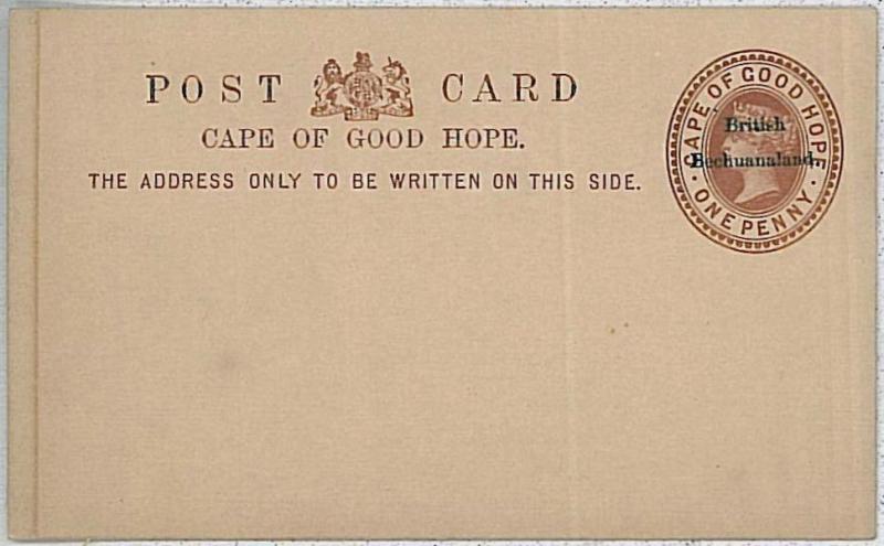 BRITISH BECHUANALAND  -  POSTAL STATIONERY : Higgingd & Gage #1 a