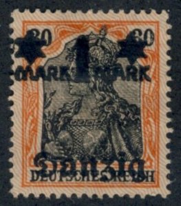 DANZIG SC #25b 1920 VF Violet Burelage with Points UP cv $85.00  *Bay Stamps*