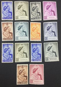 MOMEN: BRITISH COLONIES 1948 SILVER WEDDING 7 SETS MINT OG NH LOT #64765