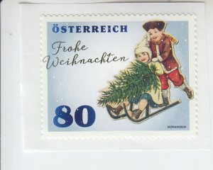 2019 Austria Christmas Boy with Sled SA Coil (Scott 2833) MNH