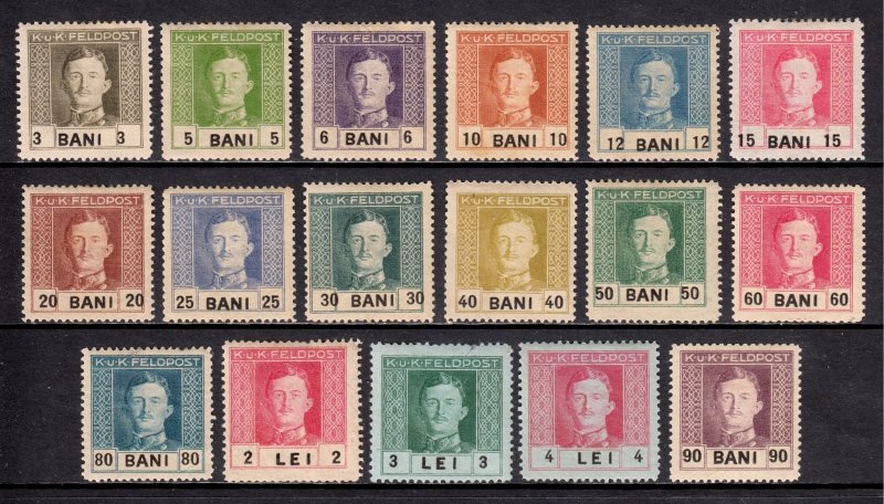 Romania - Scott #1N18-1N34 - MH - Thin on #1N33, toning - SCV $7.00+
