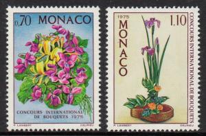 Monaco 1974 Flowers VF MNH (931-2)