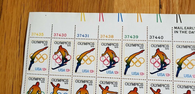 Scott # 1695 - 98 1976 Winter Olympics sheet 50 stamps MNH  (FL)