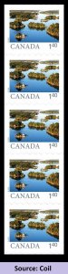 Canada 3434 Far & Wide Thousand Islands $1.40 coil strip 5 MNH 2024