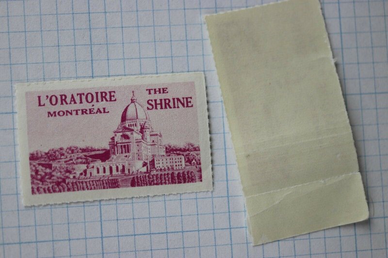 L'Oratoire Shrine Montreal Canada CA charity seal tourism ad poster stamp