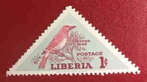 1953 Liberia Sc 341 unused 1c Pepper Bird CV$1.40 Lot 1917