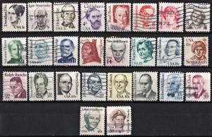 SC#1844-69 Great Americans: 26 Stamps (1980-85) Used