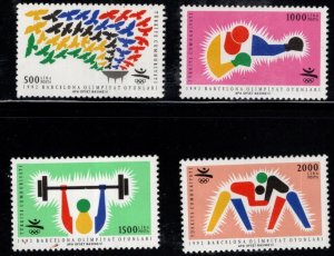 Turkey 1992 MNH Stamps Scott 2546-2549 Sport Olympic Games