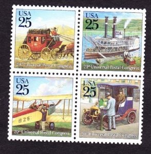 2434 - 2437 Traditional Mail Delivery F-VF MNH block of 4