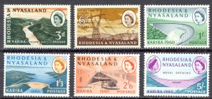 Rhodesia & Nyasaland Sc# 172-177 MNH 1960 QEII Definitives