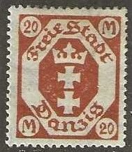 Danzig 103, mint,  hinge remnant, 1922  (d55)