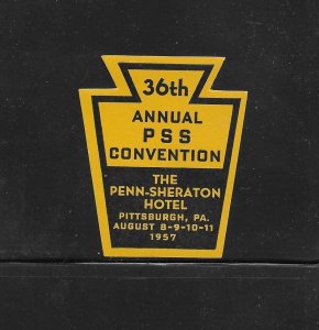Precancel Stamp Society (PSS) Convention Seal/Label; 1957, Keystone Shape, MNH