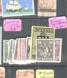 ST LUCIA (P0911B)  KGVI SET   SG 128-144    MOG 