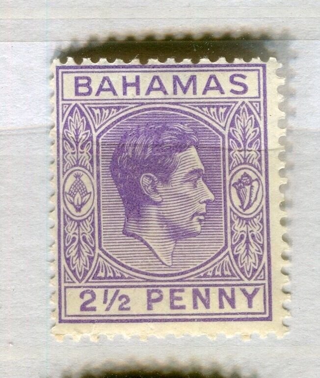 BAHAMAS; 1938 early GVI issue fine Mint hinged Shade of 2.5d. value