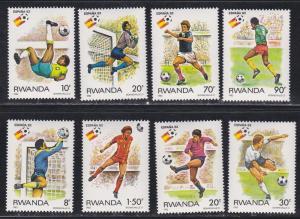 Rwanda # 1095-1102, World Cup Soccer, Mint NH, 1/2 Cat.