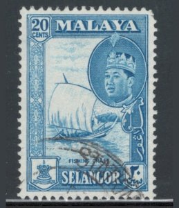 Malaya States - Selangor 1962 Sultan Aziz Shah 20c Scott # 120 Used