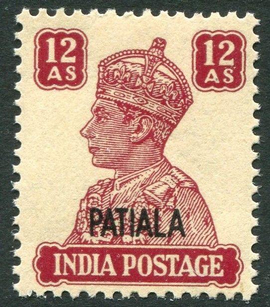 INDIA (PATIALA)-1941-46 12a  Lake Sg 115 UNMOUNTED MINT V21466