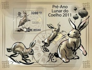 Guinea - Bissau 2010 - Pre-Lunar Year of the Rabbit 2011 S/s, Michel 4797/BL804