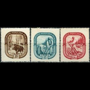 ROMANIA 1955 - Scott# 1016-8 Forest Month Set of 3 NH