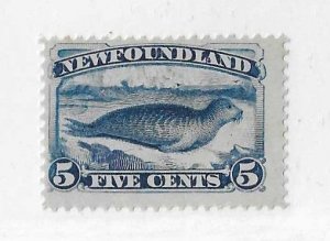 Newfoundland Sc #54  5c seal  OG FVF