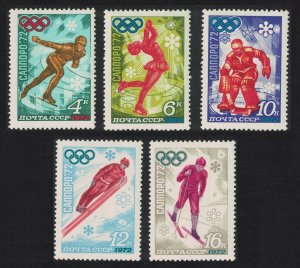 USSR Winter Olympic Games Sapporo Japan 5v 1972 MNH SG#4030-4034