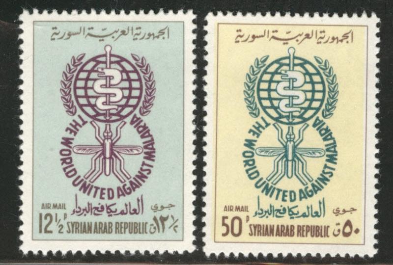 Syria  Scott C267-C268 MNH** WHO anti malaria set 1962