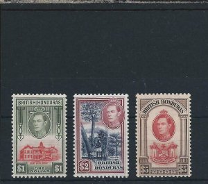 BRITISH HONDURAS 1938-47 SET OF TWELVE MM SG 150/61 CAT £225