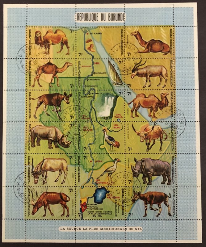 Burundi- Scott #336-A43 Source of the Nile Complete Souvenir Sheet