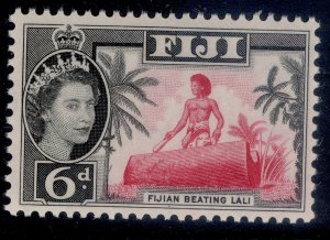 FIJI QEII SG314, 6d carmine & black, NH MINT.