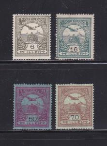 Hungary 88, 91, 96, 99 MH Birds, Turul, Crown Of St Stephen