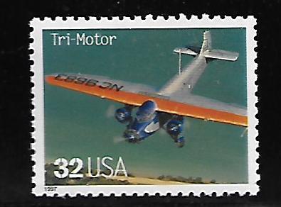 USA, 3142P, MNH, CLASSIC AMERICAN AIRCRAFT, TRI-MOTOR