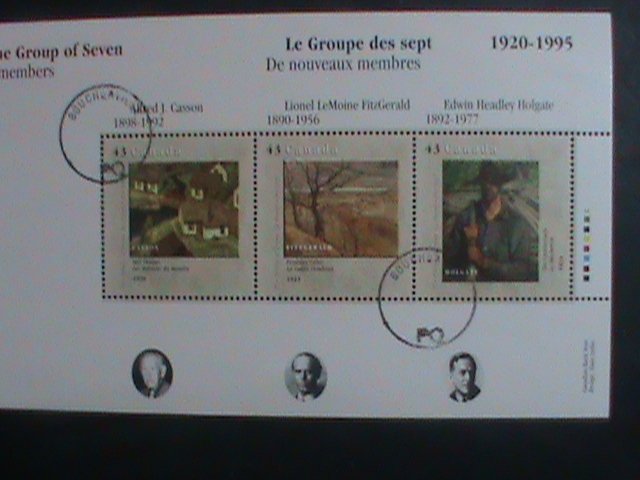 ​CANADA STAMP:1995 SC#1561 THE GROUP OF ORIGINAL 7 MEMBERS- CTO MINI SHEET