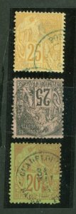 French Colonies (General Issues) #52-54 Used Single