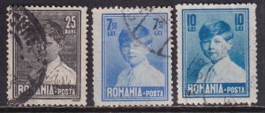 Romania (1928) #343-5 used