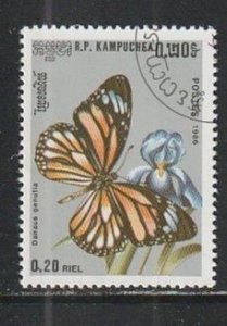 1986 Cambodia - Sc 691 - used VF - 1 single - Butterflies