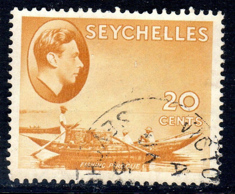 SEYCHELLES-- 1941- sg140a -  20 cents  - chalk - used -