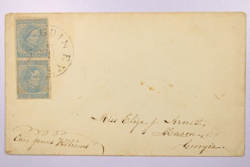 CSA - 186x Guiney's VA Crisp Cancel Cover / Jackson's Death Site - L38884