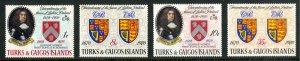 TURK'S & CAICOS 213-6 MH SCV $1.60 BIN $.70 COATS OF ARMS