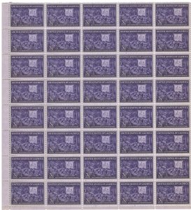 COLLECTION LOT OF #1405 UNITED STATES # 926 SHEET OF (FOLDED) 40 MNH STAMPS 1945