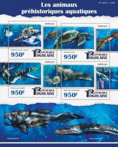 TOGO 2015 SHEET PREHISTORIC WATER ANIMALS tg15519a