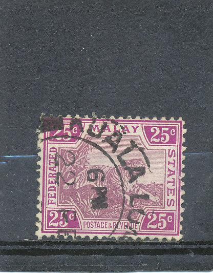Federated Malay States 1929 25c purple & magenta SG70 G-FU