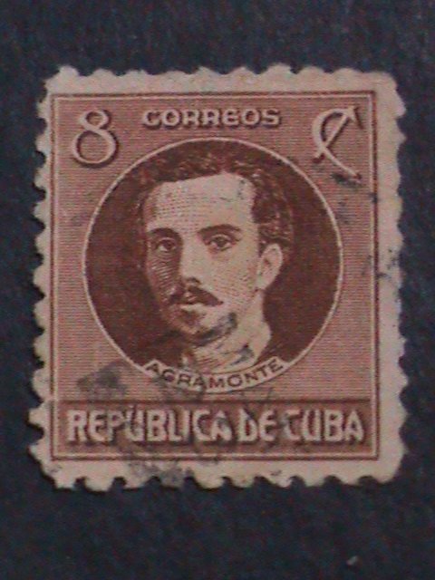 ​CUBA   THREE ALOMOST 80 YEARS VERY OLD USED FAMOUS PERSONS-STAMP-VERY FINE