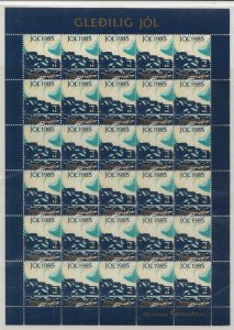 Faroe Island 1981 seals full sheet NH