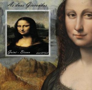 GUINE BISSAU SHEET IMPERF MONA LISA GIOCONDA DA VINCI 