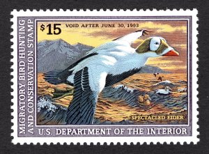 US 1992 Federal Duck Stamp # RW59 MNH & Artist Poster it was mailed in CV30+