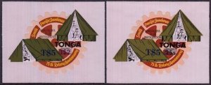 TONGA Sc# 502-3 CPL MNH BOY SCOUT JAMBOREE, ROTARY